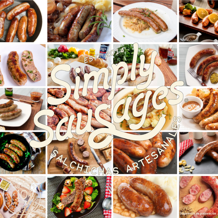 Paquete Sampler - 24 salchichas y chorizos de cerdo 1700grs
