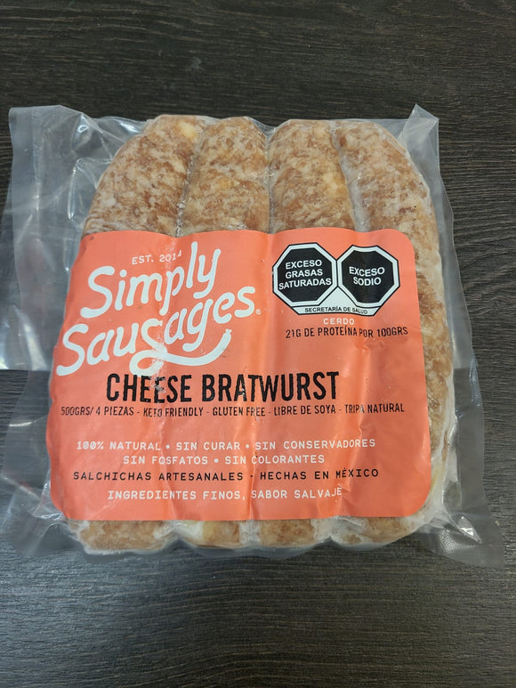 Cheese Bratwurst 500g/4 pz